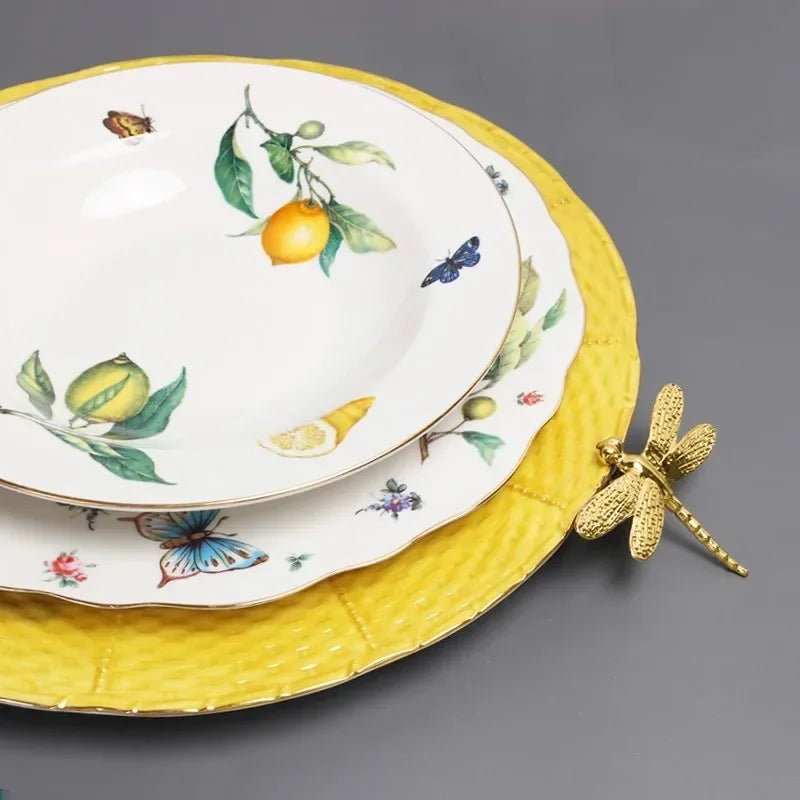Lemon Pattern Ceramic Tableware Set