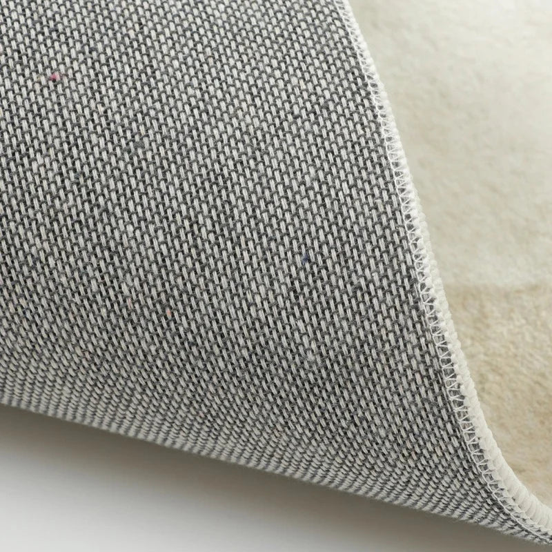 Minimalist Plaid Plush Area Rug