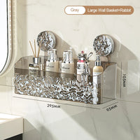 Glacier Pattern Suction Bathroom Shelf