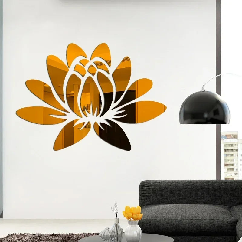 Lotus Reflective Wall Mirror