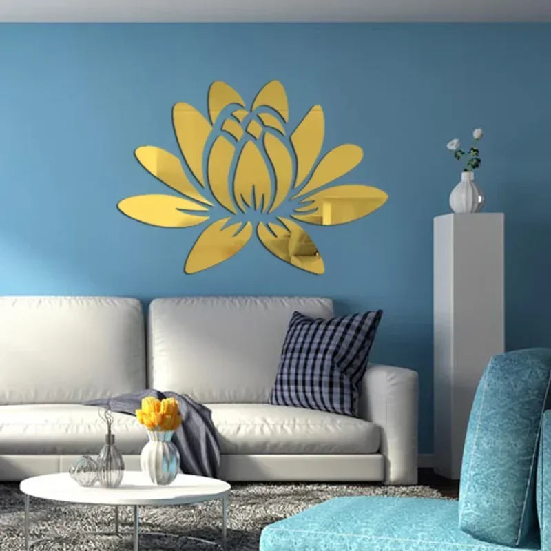 Lotus Reflective Wall Mirror