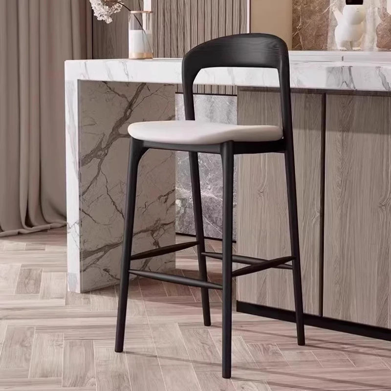 Nordic Wooden Bar Stool