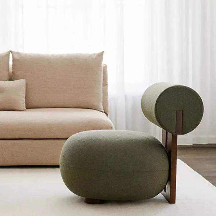 Cream Flannel Leisure Chair