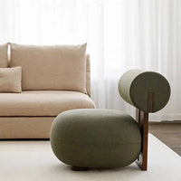 Cream Flannel Leisure Chair