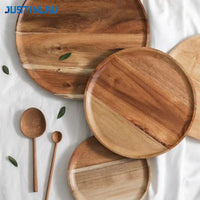 Round Wooden Serving Platter