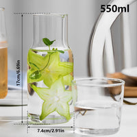 Bedside Glass Carafe Cup Set