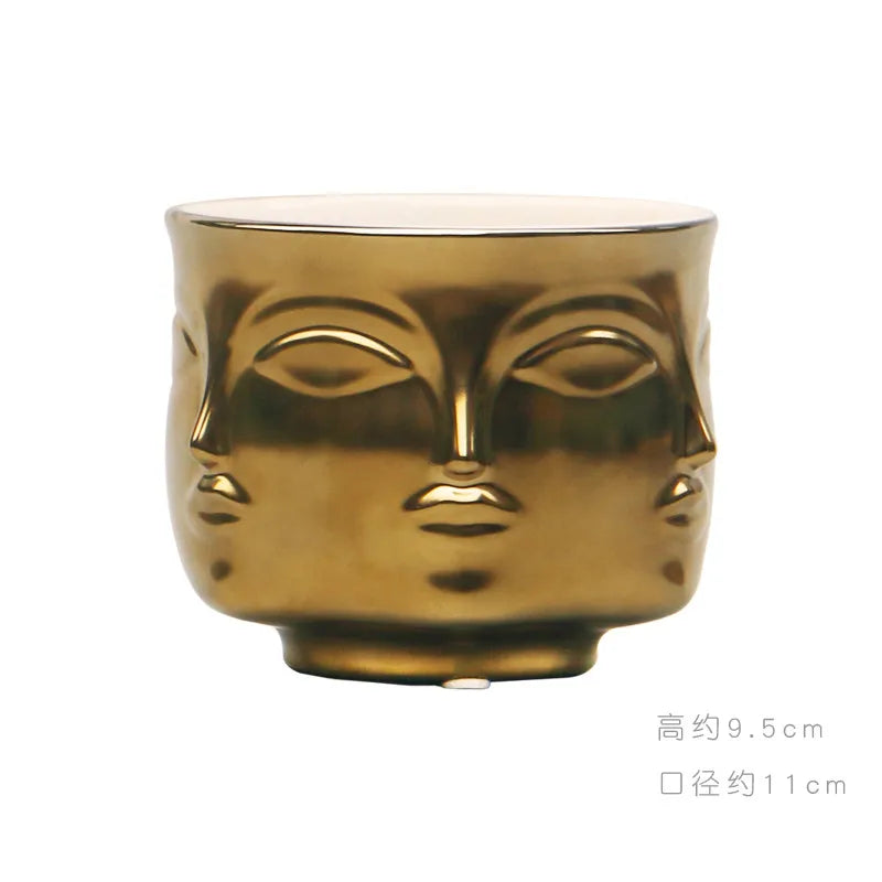 Nordic Face Ceramic Vase