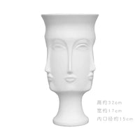 Nordic Face Ceramic Vase