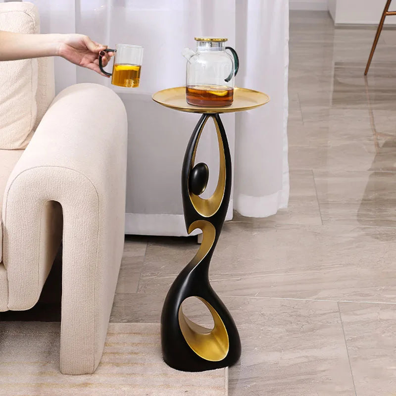 Abstract Resin Accent Table