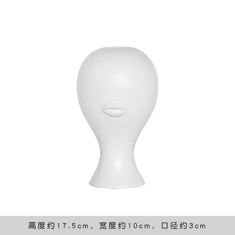 Nordic Face Ceramic Vase