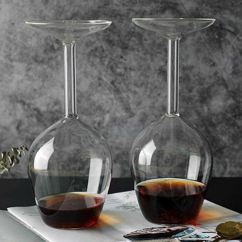 Inverted High Borosilicate Wine Glass