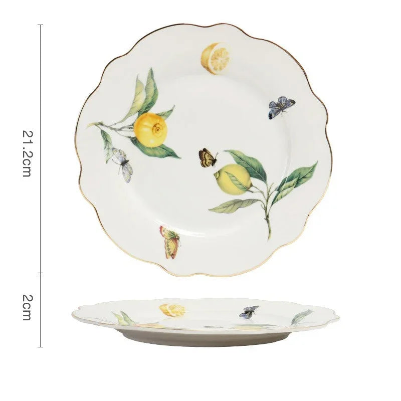 Lemon Pattern Ceramic Tableware Set