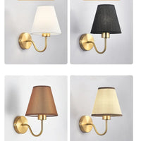 Fabric Shade Bedside Wall Lamp