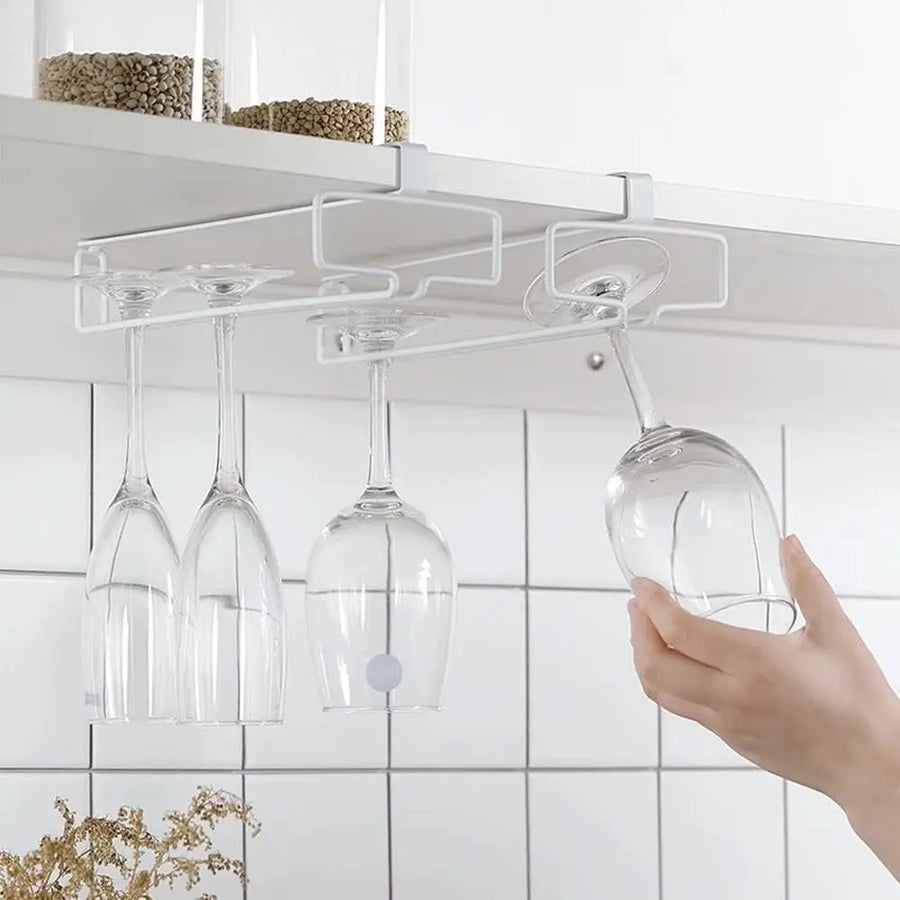 Under-Cabinet Wine Glass Rack