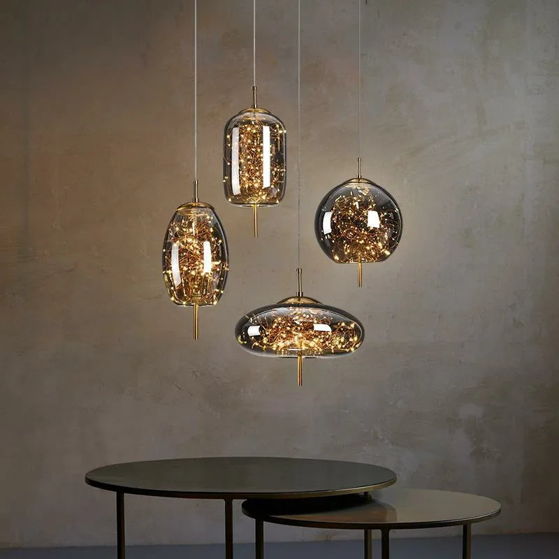 Starlight Glass Bedside Pendant