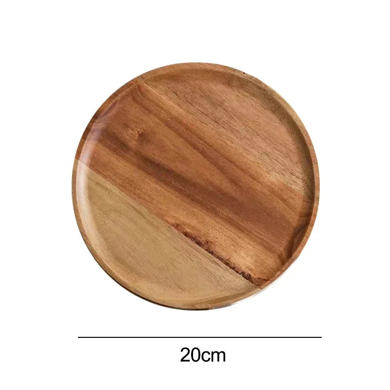 Round Wooden Serving Platter