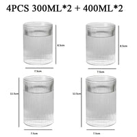 Vertical Pattern Cocktail Glasses
