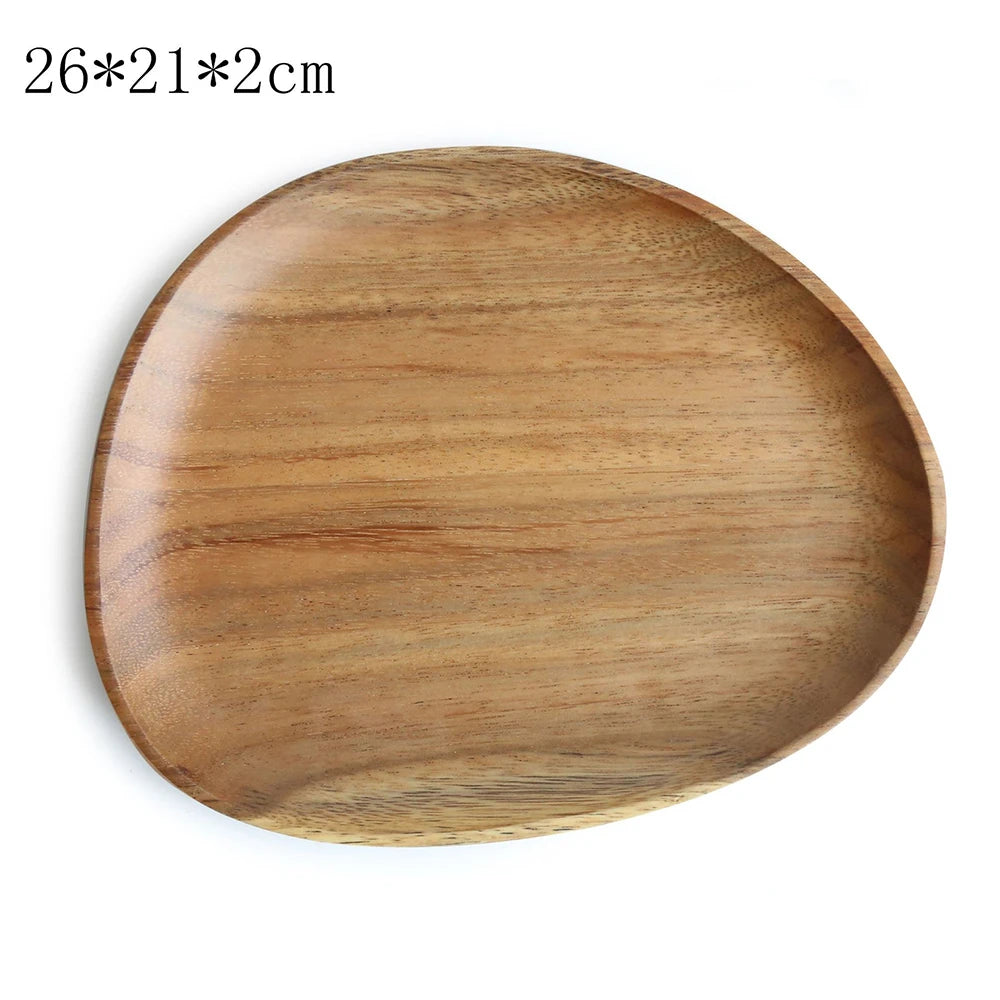 Irregular Solid Wood Serving Tray