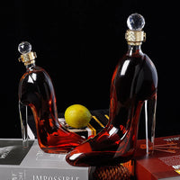 High-Heel Glass Whiskey Decanter