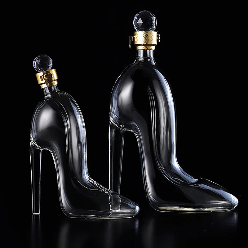 High-Heel Glass Whiskey Decanter