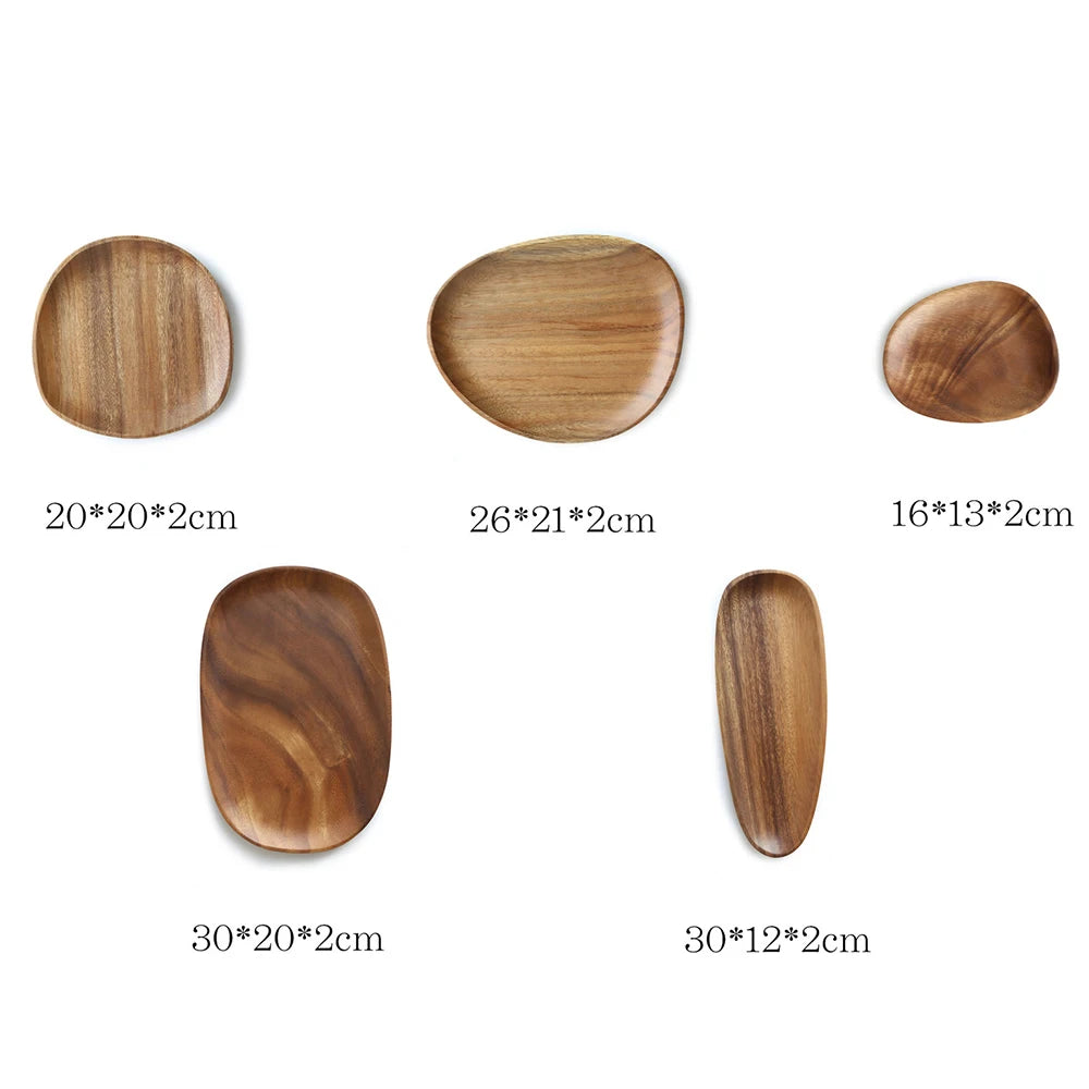 Irregular Solid Wood Serving Tray