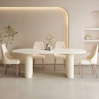 Oval Stone Six-Seater Dining Set