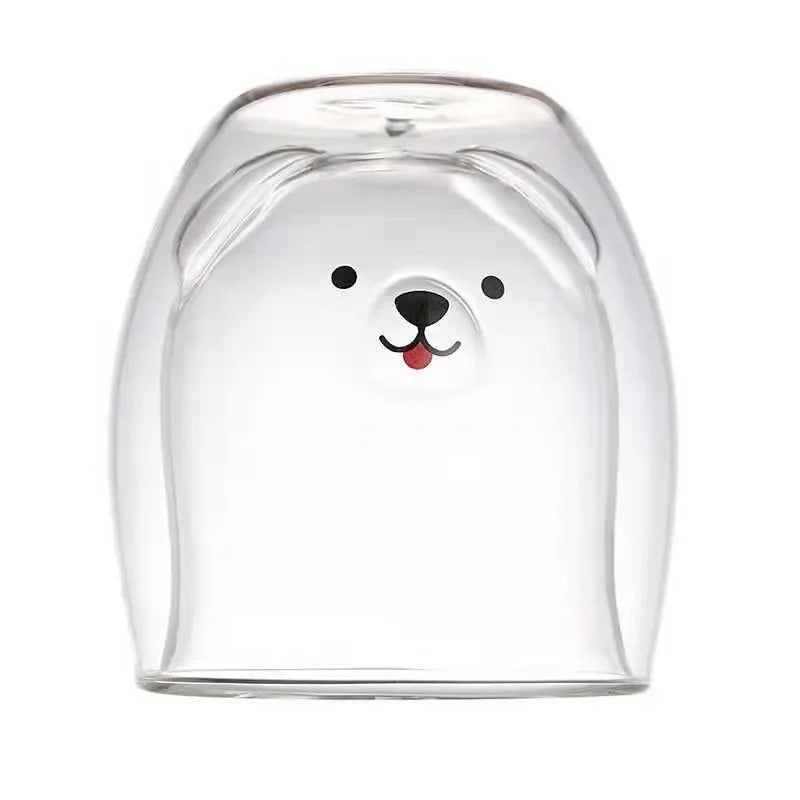 Cute Animal Double Glass