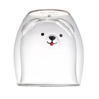 Cute Animal Double Glass