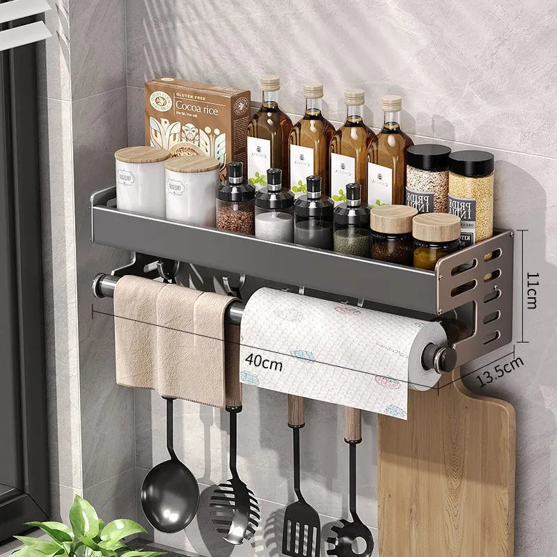 No-Drill Aluminum Kitchen Organizer
