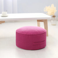 Cotton Linen Meditation Pouf