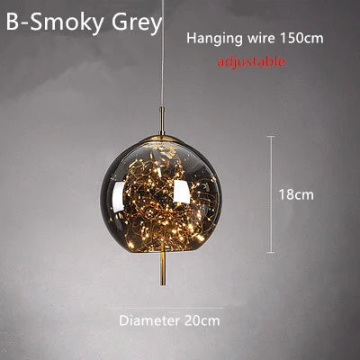 Starlight Glass Bedside Pendant
