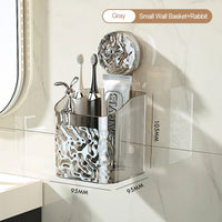 Glacier Pattern Suction Bathroom Shelf