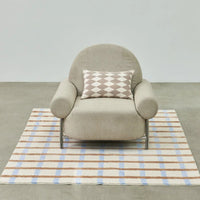 Minimalist Plaid Plush Area Rug