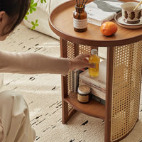 Two-Tier Rattan Coffee Table
