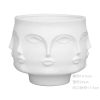 Nordic Face Ceramic Vase