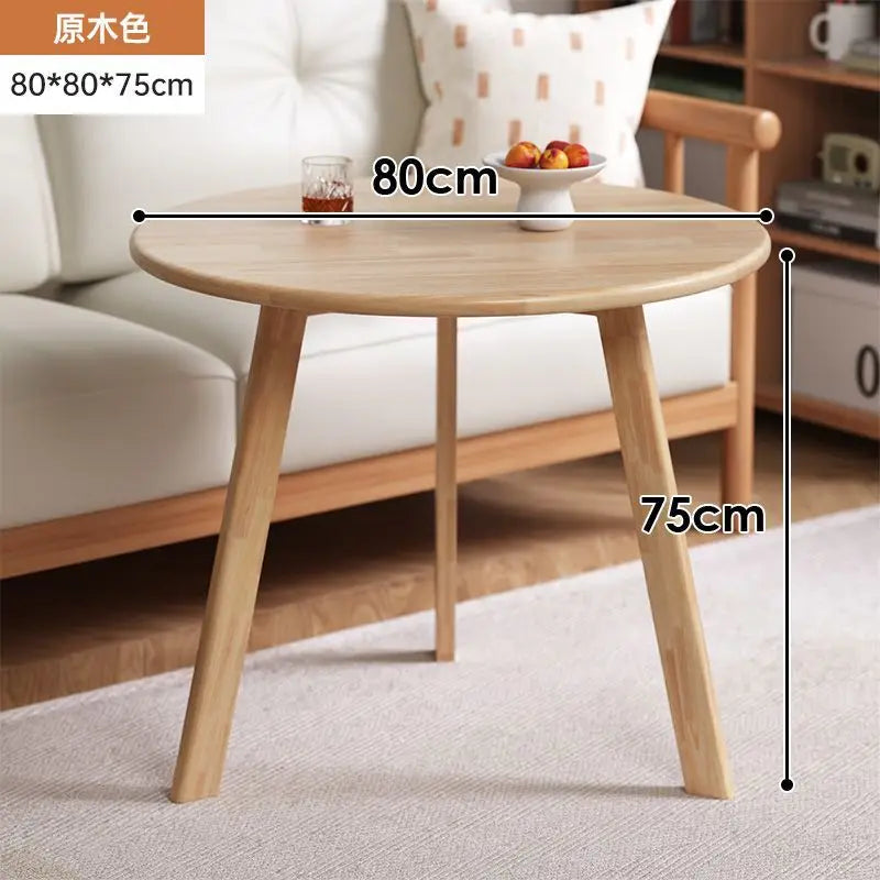 Round Rubberwood Coffee Table