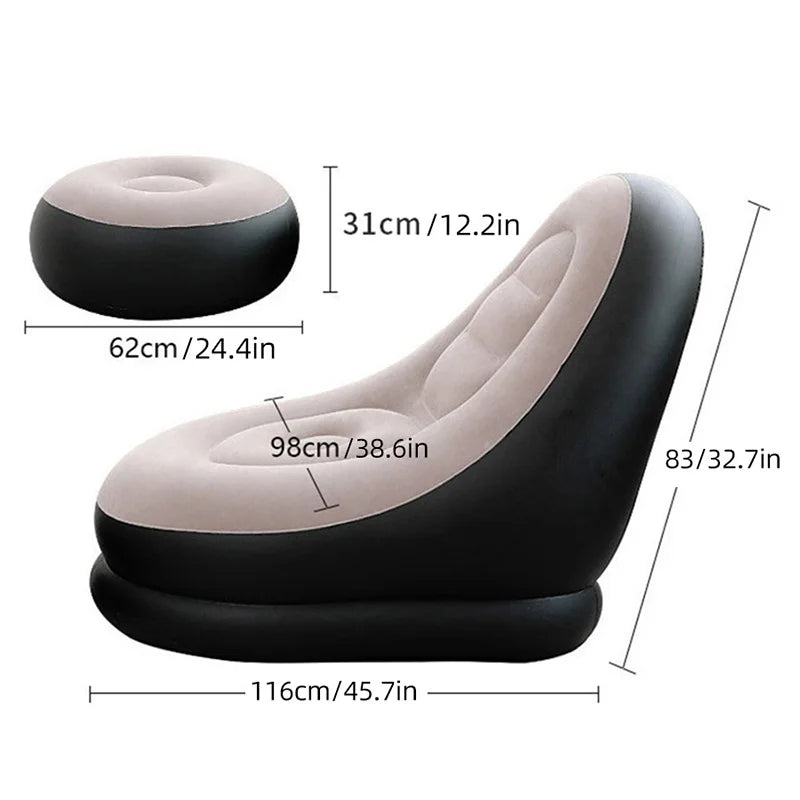 Inflatable Flocked Lounge Chair