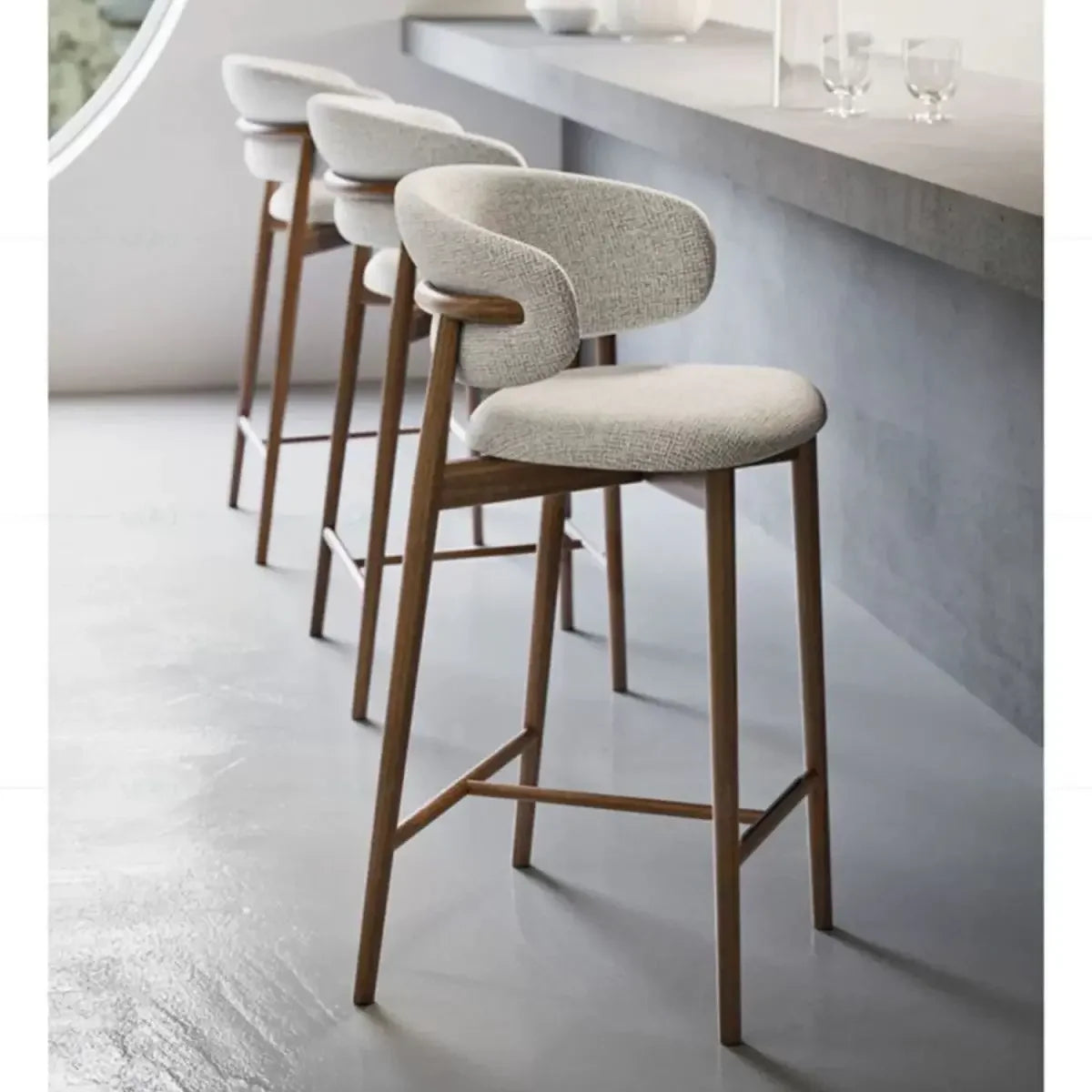 Cushioned Nordic Bar Chair