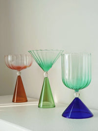 Colorful Champagne Coupe Glass