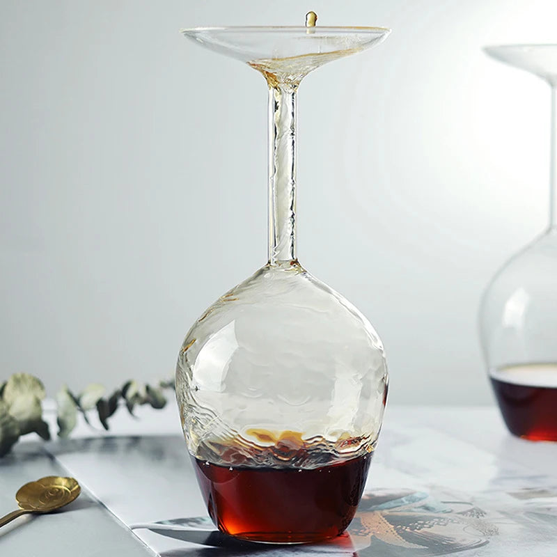 Inverted High Borosilicate Wine Glass