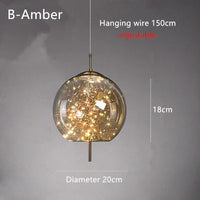 Starlight Glass Bedside Pendant