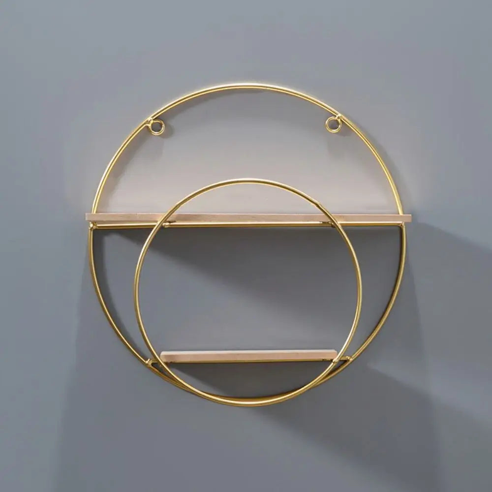Nordic Gold Metal Wall Shelf
