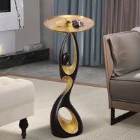 Abstract Resin Accent Table