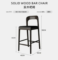 Nordic Wooden Bar Stool