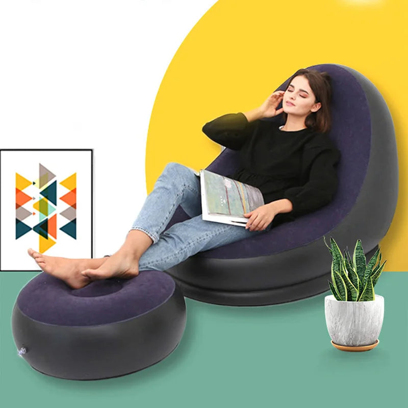 Inflatable Flocked Lounge Chair