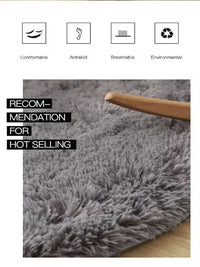 Fluffy Round Bedroom Area Rug