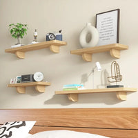 Solid Wood Floating Organizer Shelf