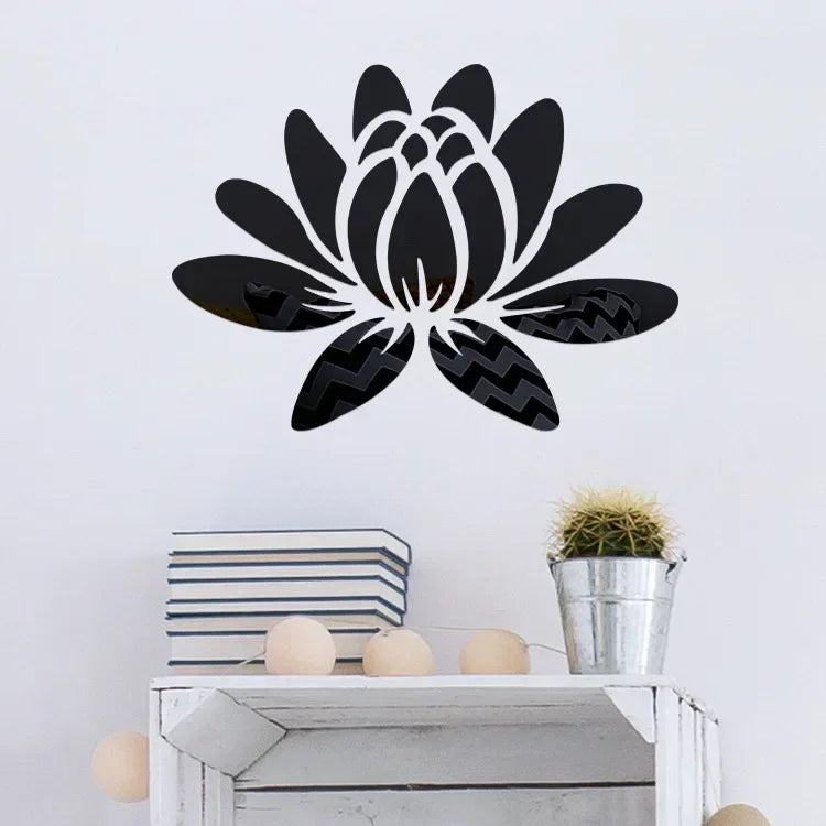 Lotus Reflective Wall Mirror