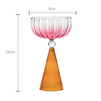 Colorful Champagne Coupe Glass