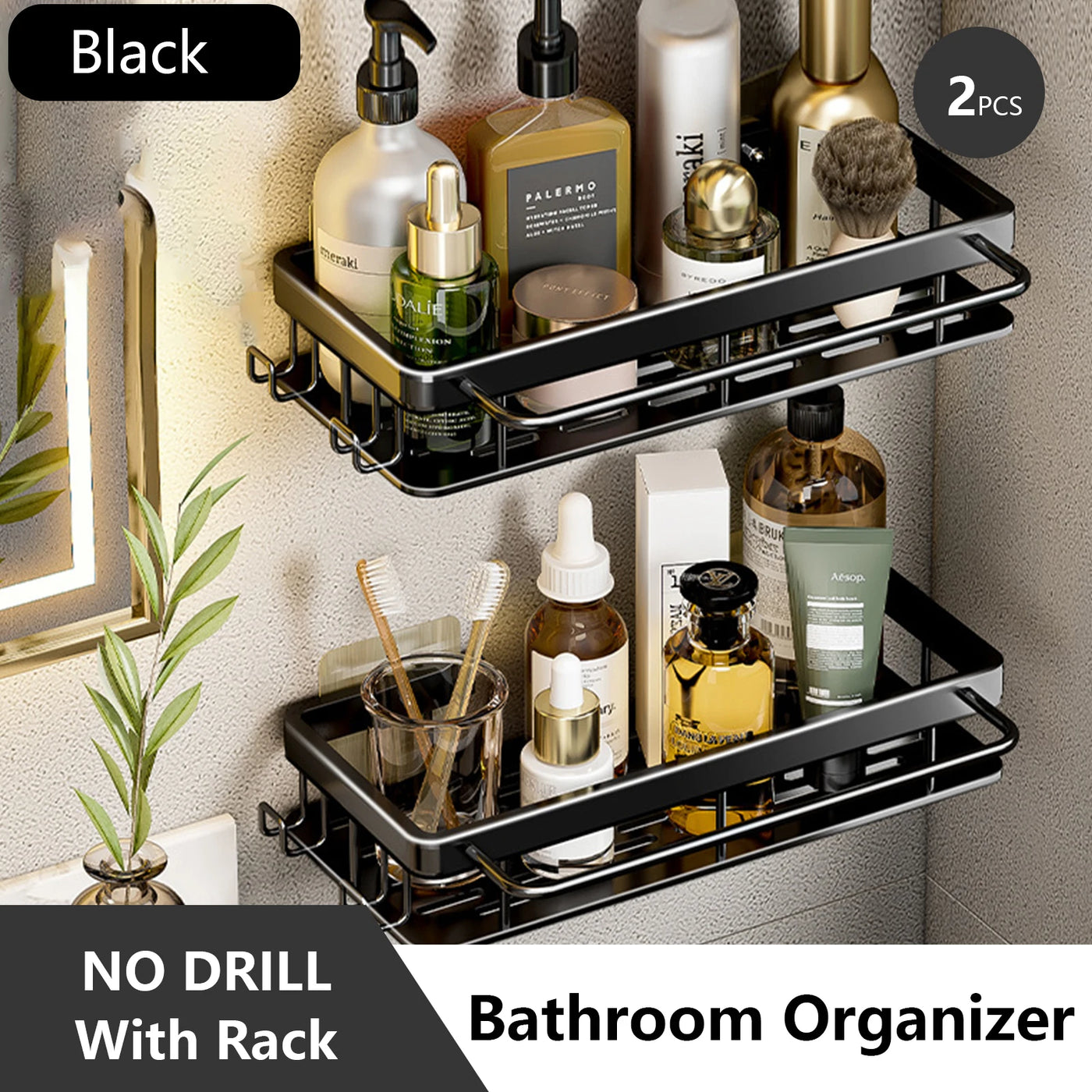Rustproof Wall Mounted Shower Shelf